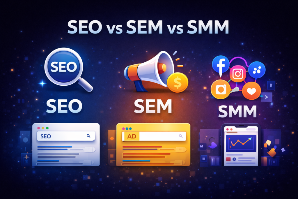 SEO vs SEM vs SMM: Understanding the Differences and Choosing the Right Strategy